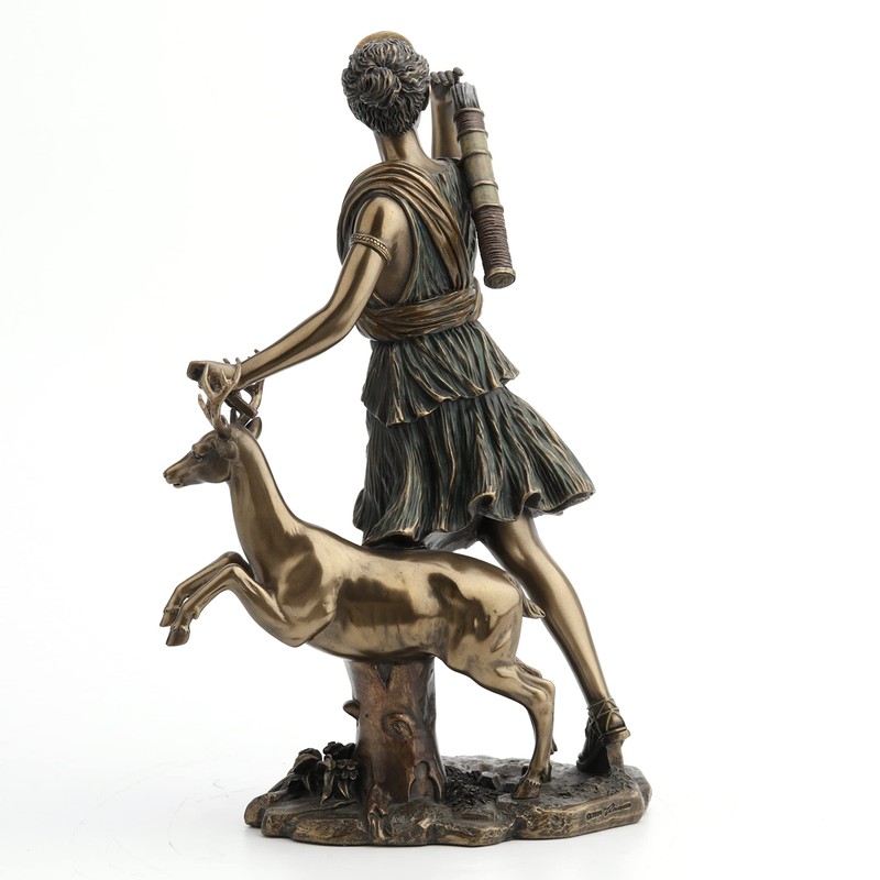 Veronese Design Resin Statues Diana Greek Goddess The Hunt, Moon