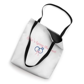 She's tying the knot Bridal Shower Coquette Bow Bachelorette Tote Bag