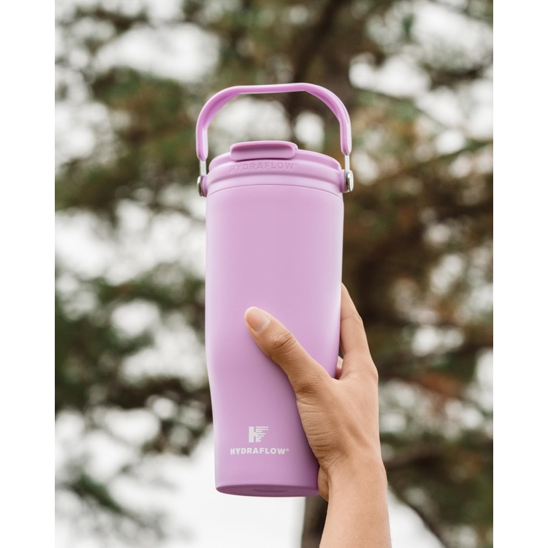 HYDRAFLOW 40 oz Travel Tumbler – Insulated, Stainless Steel, Leakproof,