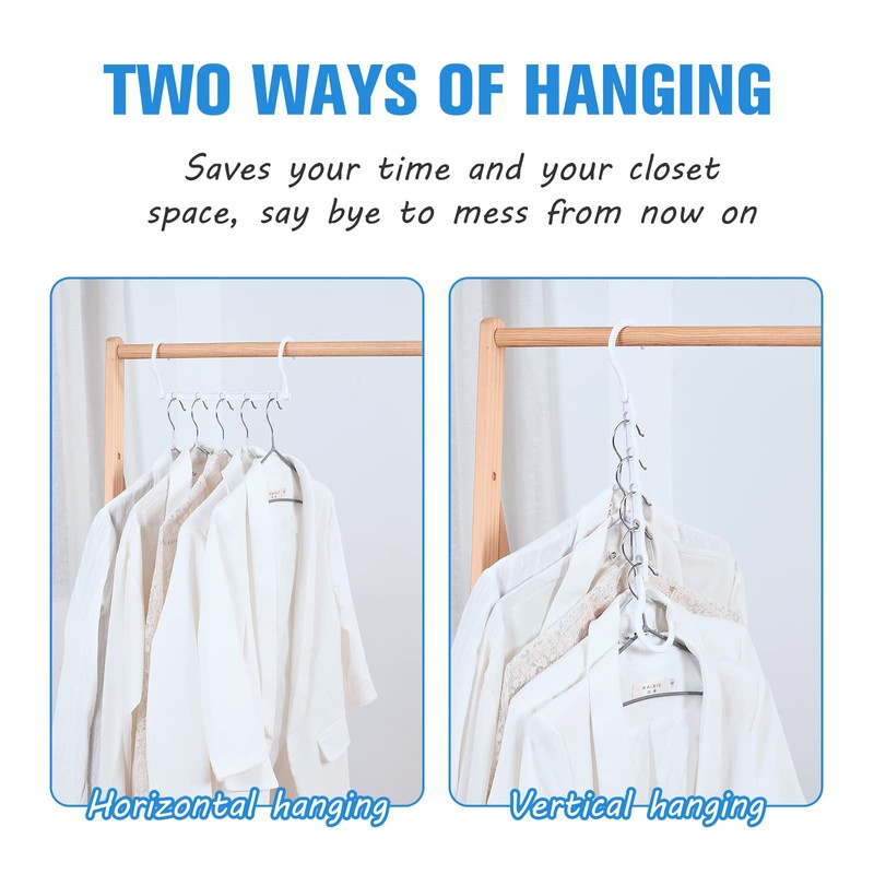 Rainberg Space Saving Hangers - Magic Clothes Hangers, Coat Hangers,