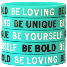 SayitBands 50 Be Bold Be Loving Be Unique Be Yourself Silicone Wristband Bracelet