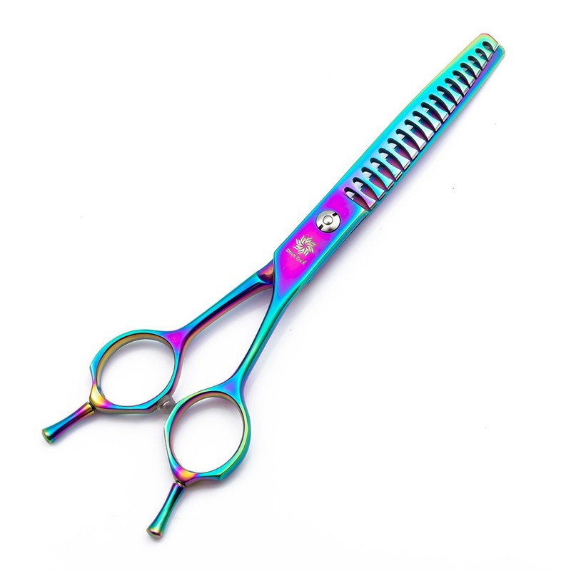 6.5"/8.0'' Professional Chunker Shear Twin Tail Downward Curved Pet Grooming