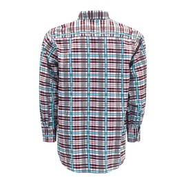 TICOMELA FR Shirt for Men Flame Resistant Shirts 6.5oz Light Weight Brown/Pink Large Plaid Men's Fire Retardant Snap Shirts