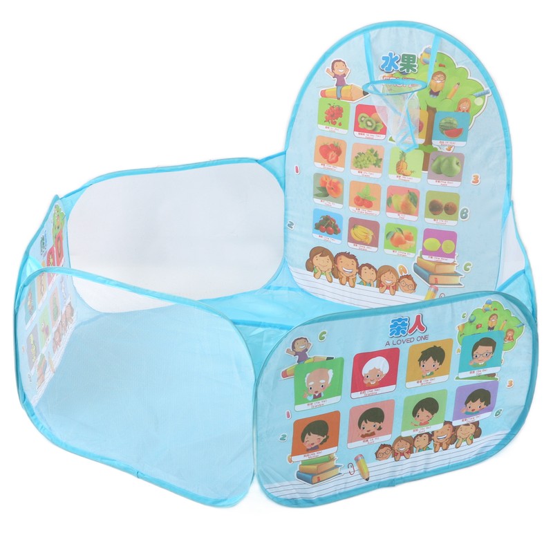 Children's 1.2m Basketball Pool Big Safe Foldable Blue Kids Indoor