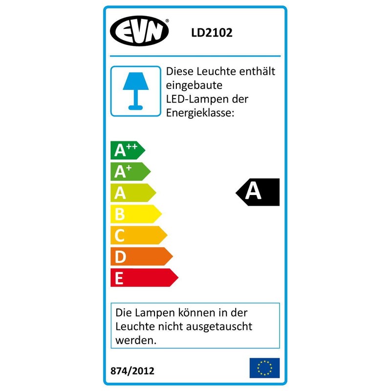 EVN LD2102 A, Ceiling Light, 3 Watt, A55, weiß, 10