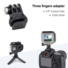 YALLSAME Quick Release Tripod Adapter + Tripod Mount + Cold Shoe Convert Adapter + Thumb Screw for GoPro Hero 13 12 11 10 9 8 7 6 5 DJI Osmo Action