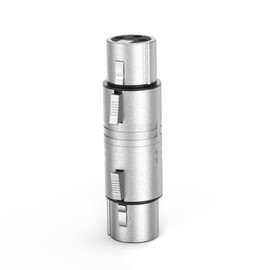 XLR Adapter Female to Female, CableCreation 1-Pack XLR 3 Pin Female to 3 Pin Female Microphone Line Adapter Converter