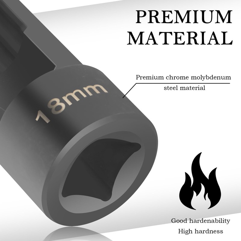 18mm Shock Absorber Socket for Removal of Shock Absorbers Nut,Strut