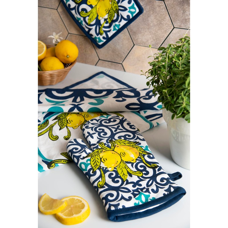 Excelsa Amalfi Oven Glove, One Size, 100% Cotton Lining, Polyester