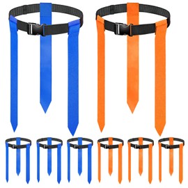 Niantime Adjustable Flag Football Belts, 6 Players with 18flags for Family Competitions Backyard Beach Lawn Game, Outdoor Sport Training Equipment