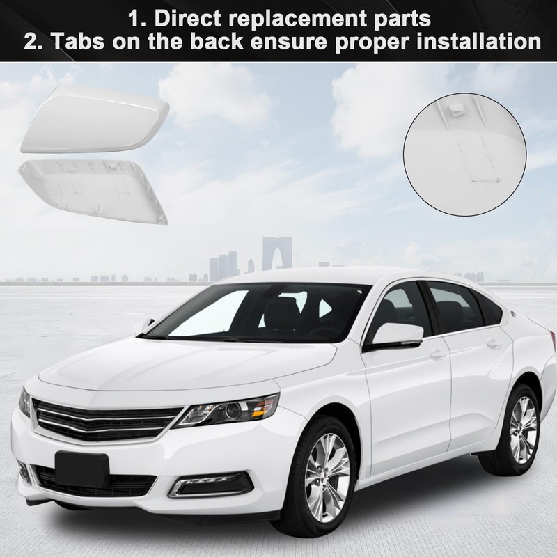 LHCDQSKCW Rearview Mirror Cover Cap Compatible with Chevy Impala 2014