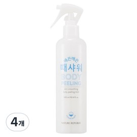 Nature Republic Smooth Spot Shower Body Scrub Cotton, 300ml, 4 pieces / 네이처리퍼블릭 매끈매끈 때샤워 바디스크럽 코튼, 300ml, 4개