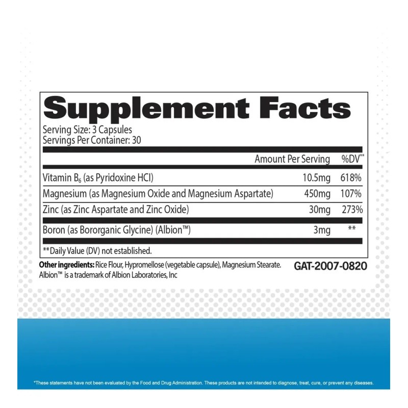 Vitaminas Gat Zmag-t 90 Caps Zincmagnesiovit B6 Sin Sabor