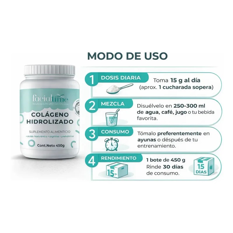 Cólageno En Polvo 450g Y Jabón Azufre 100g Pack Facial