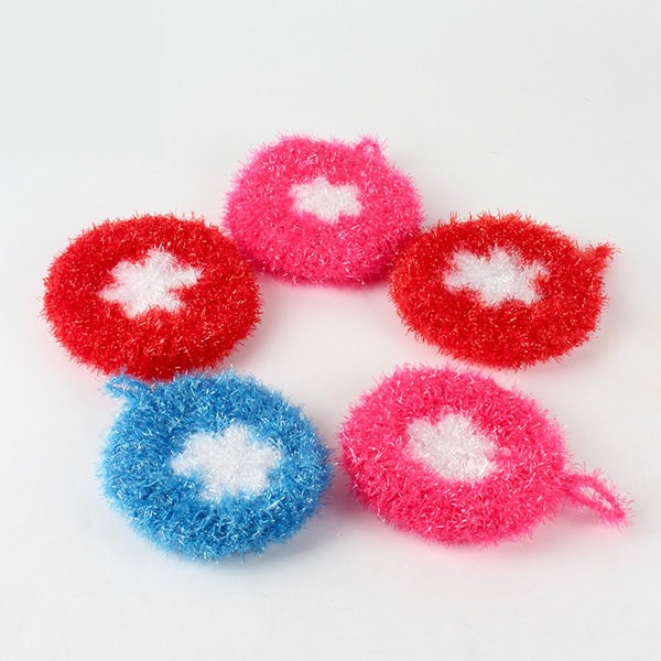 Sunwooland Cute Flower Acrylic Scrubber 5pcs/Color Random / 선우랜드 큐트플라워