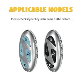 OFF WE GO Car Key Case Key Case Cover Key Box for Hyundai Grandeur Grand Prix GN7 Ioniq 6 Kona 2023 2024 Key Cover Key Protection Case Key Case White Silver