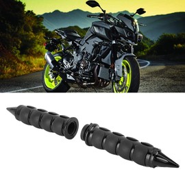 Puños Para Moto,Puños Motocicleta,Puños para Moto,Puños 1 Pulgada,Cambio De Mango,2 Piezas De Goma De Aluminio Negro con Mango De Motocicleta De 25MM de 1 Pulgada Adecuada
