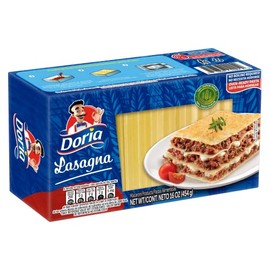 Doria Lasagna, Pasta with Durum Wheat Semolina, 16 oz (Pack of 3)