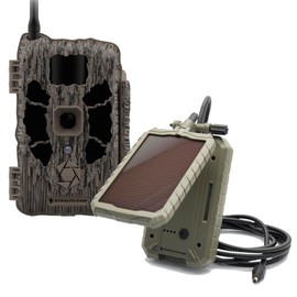Stealth Cam Deceptor MAX Dual Sim 40MP Photo & 1440P QHD Video No-Glo LED Hunting Cellular Trail Camera and Sol-Pak Solar Battery Pack, Available on AT&T & Verizon