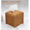 Livelab Tissue Box Cover, Modern Square Decorative PU Leather Facial