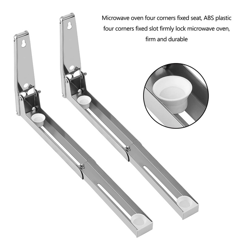 Wall Mount Rack Shelf, Stainless Steel Microwave Holder with Removable