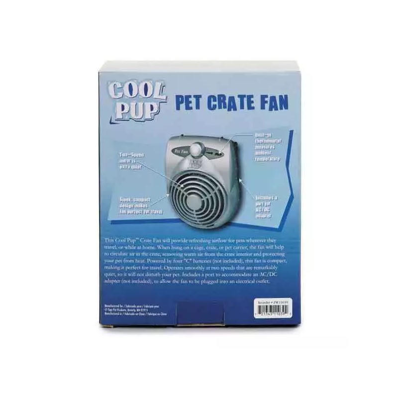 Cool Pup Dog Crate Cooling Fan Pet Cage Two Hours