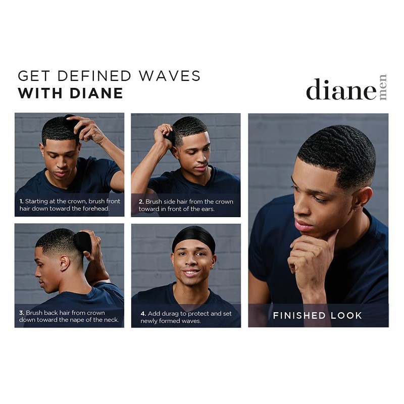 Diane 100% Boar Bristle Club Brush for Waves and Smoothing