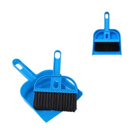 Mini Dustpan and Broom Set 1 Pcs Dustpan Brush Set Portable Plastic Brush Set (Blue) Used for Tool Brush Keyboard Home Kitchen Sweeper Table Desk Office
