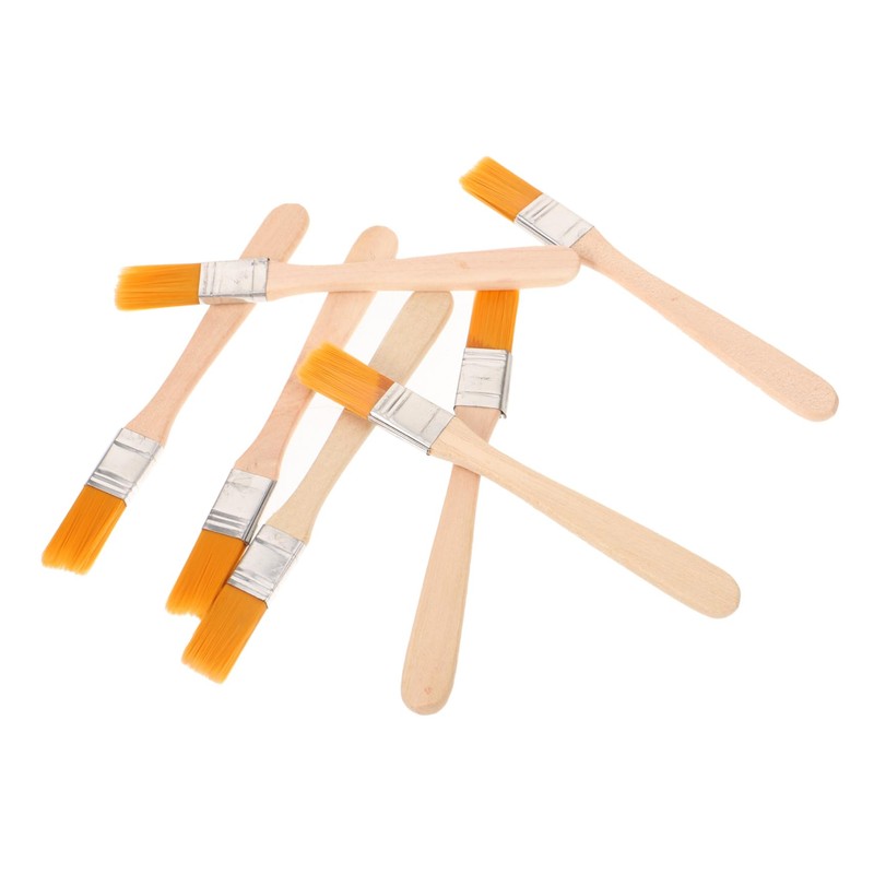 Tofficu 4sets Nylon Paint Brushes with Handle Portable Reusable Half