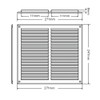 Rytons 9X9 Louvre Ventilation Grille with Flyscreen - Brown