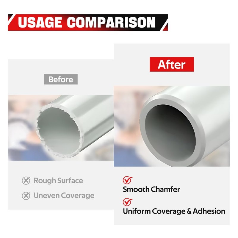 BARTOO Deburring Tool for Plastic Pipe, Professional PVC Pipe Reamer