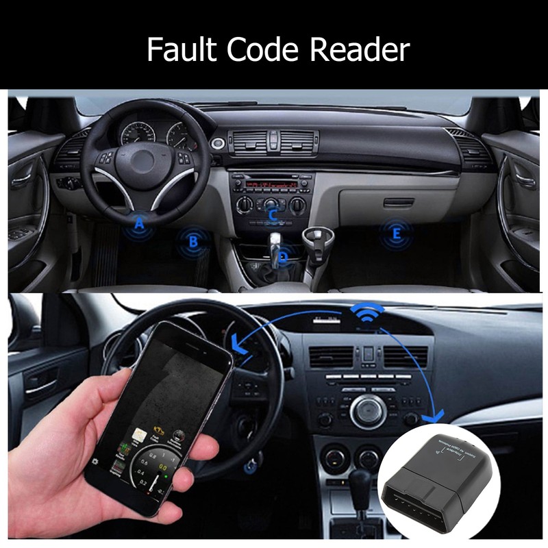 OBD2 Wifi Scanner Wireless Fault Code Reader 9V‑16V OBDII Diagnostic
