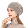 QUEENFUR Knit Slouchy Beanie Hats for Women Cashmere Ski Cap
