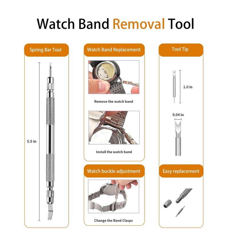 EasyTime Watch Link Removal Kit: Professional Watch Strap Adjustment Tool