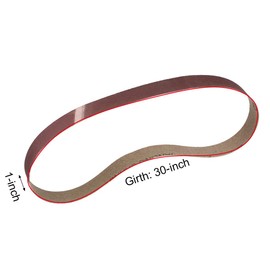 uxcell 1" x 30" 800 Grit Sanding Belt Aluminum Oxide Sandpaper Belts for Portable Strip Sander Wood Finishing Metal Drywall Polishing Sharpening Abrasive Paper 5pcs