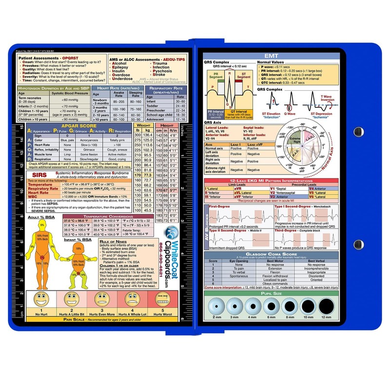 WhiteCoat Clipboard- Blue - EMT Edition