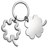 SILBERKANNE Double Clover Key Ring 7.5 x 4 x 0.5