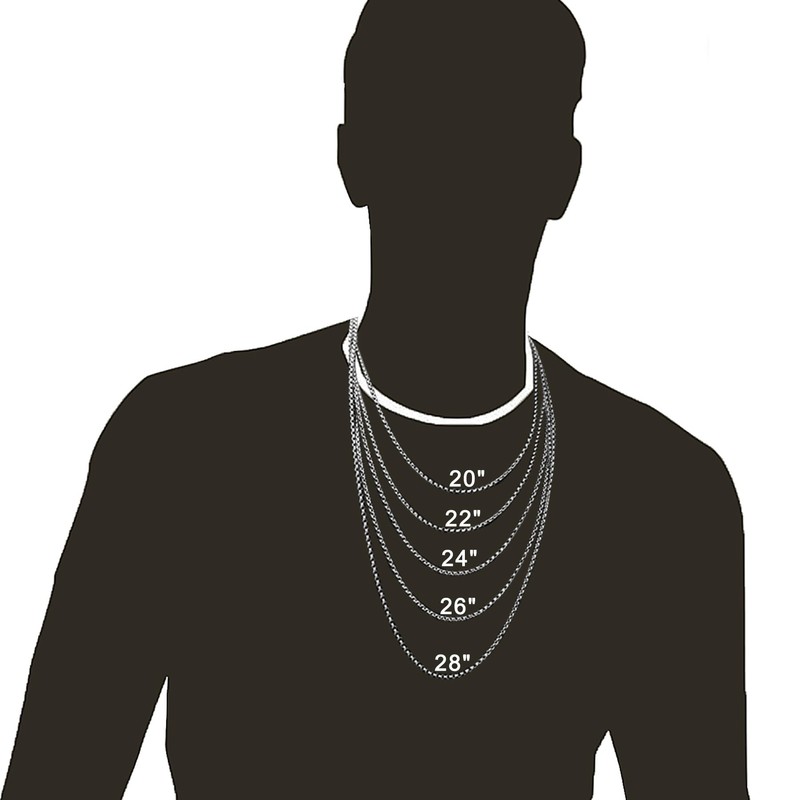 YL Men's Cross Necklace Stainless Steel Large Crucifix Pendant 20''