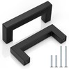 Probrico (20 Pack Matte Black Cabinet Pulls Square Drawer Handles