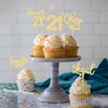 Paquete de 30 adornos para magdalenas de feliz cumpleaños 21
