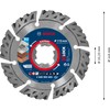 Bosch 1 x Expert MultiMaterial X-LOCK Diamond Cutting Discs (for