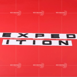 Unbranded Front Hood / Tailgate Letters For Expedition Emblem 2022-2024 Matte Black