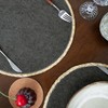 Noctiflorous 13 Inch Round Felt Placemats Set of 6 Heat