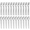 Unokit Forks and Spoons Set - 24Pcs Silverware Set, Food