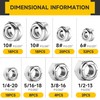 120Pcs SAE Nylon Insert Lock Nuts Assortment Kit, 6#32 8#32