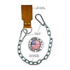 Leather Dip Belt Strap with Chain for Weight Lifting -