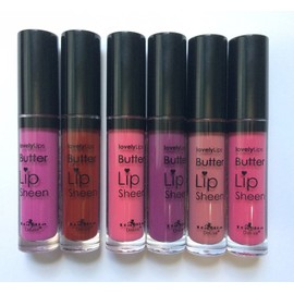 Italia Butter Lip Sheen -LOVELY LIPS-ITALIA DELUXE -6 PCS Per Lot-NEW