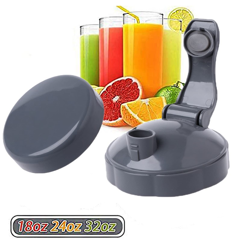 Flip Top to-Go Lid Stay-Fresh Resealable Lids Compatible with Nutribullet