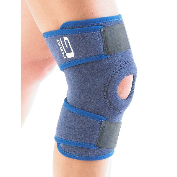 Neo G Knee Brace, Open Patella - Support for Arthritis, Joint Pain Relief, Meniscus Pain, Recovery, Sports, Basketball, Running - Adjustable Compression - Class 1 Medical Device - One Size - Blue