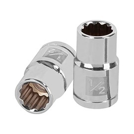 Truper D-1216, Dado de 12 puntas, cuadro 1/2" de 1/2"